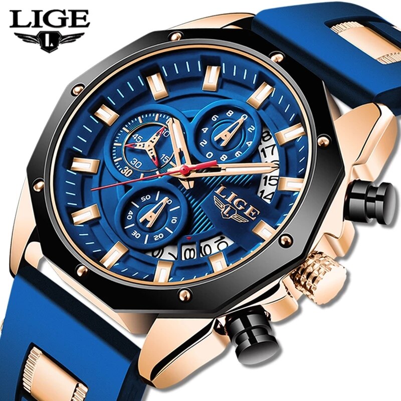 Luxury Watch Magazine - LIGE Moda Homens Relógios Top Marca