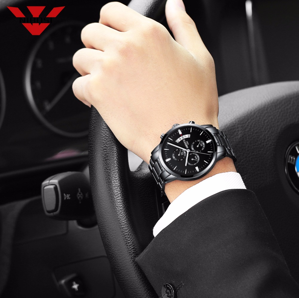 Nibosi aço inoxidável preto re - Luxury Watch Magazine avaliação e preço