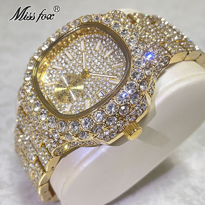 Hip hop marca missfox moda ice - Luxury Watch Iceberg avaliação e preço