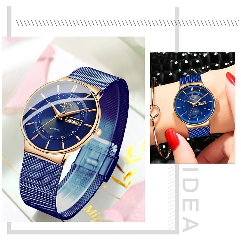Relógios Femininos LIGE, Marca - Luxury Watch Top 10 avaliação e preço