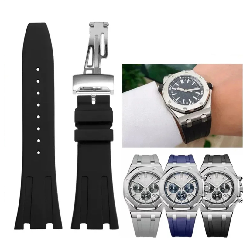 Pulseira de relógio de borrach - Audemars Piguet Watch Royal Oak avaliação e preço